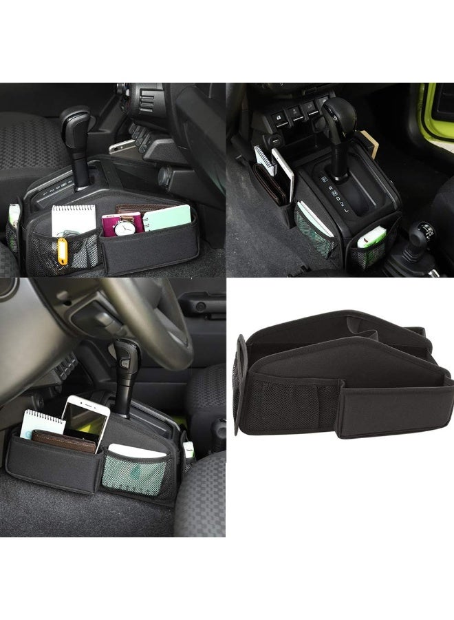 علبة منظمة كيس تخزين التحول للسيارات لسوزوكي جيمي 2019 2020 2021 2022 2023 JB64 JB74 ملحقات السيارات الداخلية قماش أكسفورد الأسود - Image 3